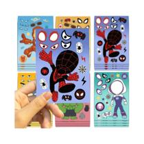 Adesivos De Quebra-Cabeça DIY Do Homem-Aranha E Homem De Ferro, 32 Folhas, Brinquedos De Montar Para