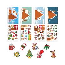 Adesivos De Quebra-Cabeça Para Decoração De Árvore De Natal DIY Crie Uma Cara 8 16 24 Peças Jogos De