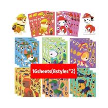 Adesivos De Quebra-Cabeça PAW Patrol Chase Make-a-Face, 8 a 16 Folhas, Decalques Divertidos De Adesivos De Quebra-Cabeça PAW Patrol Chase Make-a-Face, 8 a 16 Folhas, Decalques Divertidos De