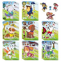 Adesivos De Quebra-Cabeça PAW Patrol Para Crianças, 8 a 16 Folhas, DIY, Jogo De Quebra-Cabeça Ryder