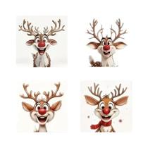 Adesivos De Rena De Natal 4PCS, Decalques De Vinil À Prova d'Água E Autoadesivos Para Vidros De
