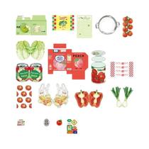 Adesivos De Scrapbook De Comida Kawaii 20pcs DIY Materiais De Papelaria Estéticos