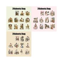 Adesivos De Scrapbooking Com Tema Diário PET, 3 Pacotes, Personagens, Vida, DIY, Diário, Colagem,