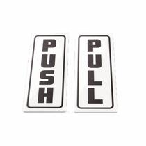 Adesivos de sinalização de porta em vinil autoadesivo Push/Pull, 2 unidades Adesivos de sinalização de porta em vinil autoadesivo Push/Pull, 2 unidades