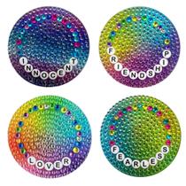 Adesivos de strass StickerBeans, pulseira de amizade, pacote com 4