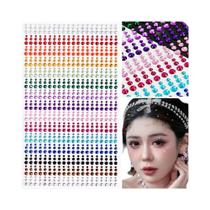 Adesivos De Tatuagem Com Glitter Colorido E Strass 162/216/900pcs Acessório De Maquiagem Para Olhos,
