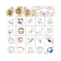 Adesivos de Tatuagem Hello Kitty, Kuromi e Melody - 20 Peças à Prova D'Água