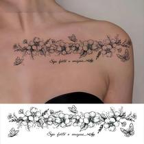 Adesivos De Tatuagem Herbal Femininos Com Padrão De Borboleta Hibisco Da Floresta, Duradouros E Adesivos De Tatuagem Herbal Femininos Com Padrão De Borboleta Hibisco Da Floresta, Duradouros E