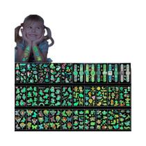 Adesivos De Tatuagem Luminosa Para Crianças 10pcs Adesivos Corporais Brilhantes Unicórnio Borboleta