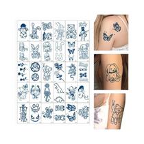 Adesivos De Tatuagem Temporária À Base De Ervas, 30 Peças, Semi-Permanentes, Impermeáveis E Não