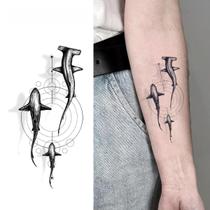 Adesivos De Tatuagem Temporária De Golfinho Saltando À Prova d'Água, Design Oceânico Para Praia E Adesivos De Tatuagem Temporária De Golfinho Saltando À Prova d'Água, Design Oceânico Para Praia E