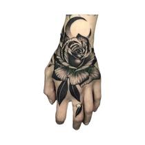 Adesivos de Tatuagem Temporária de Rosa - À Prova D'Água para Homens e Mulheres