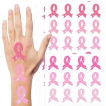 Adesivos de tatuagens temporárias e fita rosa para câncer de mama x240 Adesivos de tatuagens temporárias e fita rosa para câncer de mama x240