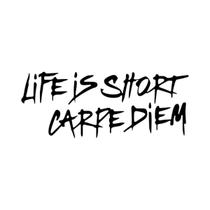 Adesivos De Texto Carpe Diem Life Is Short Para Moto, Carroceria, Para-brisa, Tanque De Combustível Adesivos De Texto Carpe Diem Life Is Short Para Moto, Carroceria, Para-brisa, Tanque De Combustível