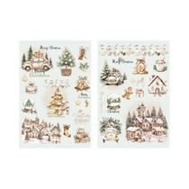 Adesivos De Transferência Com Tema De Festa De Natal 2 Peças DIY Para Scrapbook, Capa De Celular, Adesivos De Transferência Com Tema De Festa De Natal 2 Peças DIY Para Scrapbook, Capa De Celular,
