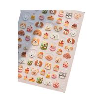 Adesivos De Unha 3D Com Design De Urso, Cachorrinho E Gato Em Floco De Neve Para Árvore De Natal