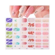 Adesivos De Unha 3D Dopamine Color, 5 Folhas, 80 Pontas, Sem Cozimento, Cobertura Total, Adesivos De