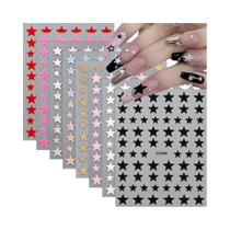 Adesivos De Unha 3D Em Forma De Coração Em 8 Cores, Mini Corações Doces, Decorações De Manicure Para