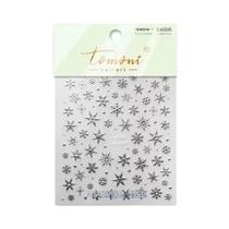 Adesivos De Unha 5D Com Floco De Neve De Strass Brilhante a Laser Para O Inverno E Natal, Decalques