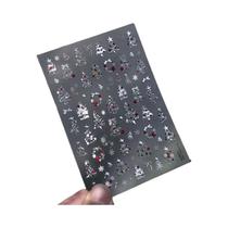 Adesivos De Unha De Luxo Com Cristais E Diamantes Para O Natal, Desenhos Animados De Urso, Árvore E