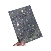 Adesivos De Unha De Luxo Com Cristais E Diamantes Para O Natal, Desenhos De Urso, Árvore E Maçã, Adesivos De Unha De Luxo Com Cristais E Diamantes Para O Natal, Desenhos De Urso, Árvore E Maçã,