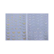 Adesivos De Unha Em Forma De Lua Crescente Autoadesivos Design De Linha Francesa Sorriso 2/4pcs DIY