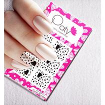 adesivos de unha Modelos Exclusivos, películas de Corações - COM ESCOLHA - Envio Imediato