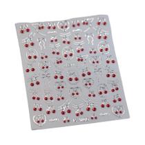 Adesivos De Unhas 5D Em Forma De Coração De Morango, Cereja E Limão, Decorações Autoadesivas Para