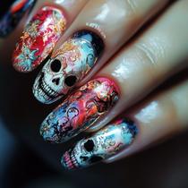 Adesivos de unhas BJR Halloween Cartoon Fake Wearable Wholesale Adesivos de unhas BJR Halloween Cartoon Fake Wearable Wholesale