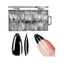 Adesivos De Unhas Em Gel Longos E Macios Em Forma De Amêndoa 120/240Pcs Transparentes Cobertura Adesivos De Unhas Em Gel Longos E Macios Em Forma De Amêndoa 120/240Pcs Transparentes Cobertura