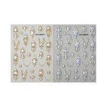 Adesivos De Unhas Estilo Barroco Dourado Prateado Y2K Padrão Retro Europeu Decalques De Arte Para Adesivos De Unhas Estilo Barroco Dourado Prateado Y2K Padrão Retro Europeu Decalques De Arte Para