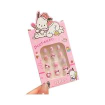 Adesivos De Unhas Removíveis De Hello Kitty E Cinnamoroll Para Meninas, Acessórios De Arte Para