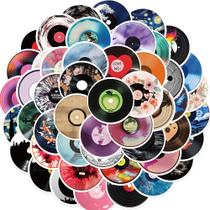 Adesivos de vinil, 50 unidades, decalques criativos com tema musical Adesivos de vinil, 50 unidades, decalques criativos com tema musical