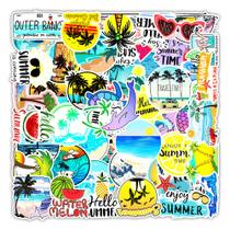Adesivos de vinil Coconut Beach da série Summer, à prova d'água, 50 unidades Adesivos de vinil Coconut Beach da série Summer, à prova d'água, 50 unidades