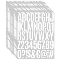 Adesivos de vinil com letras e números LAJEBZOM 2 polegadas brancos Adesivos de vinil com letras e números LAJEBZOM 2 polegadas brancos