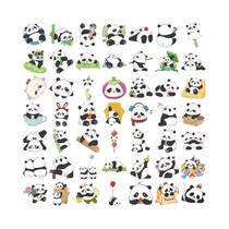 Adesivos De Vinil De Panda (50 Unidades) Para Laptops, Garrafas De Água, Capacetes Presente Ideal