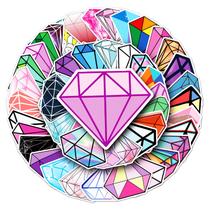 Adesivos de vinil diamantado à prova d'água, decalques de grafite, 50 unidades