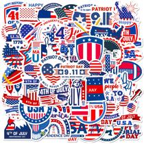 Adesivos de vinil impermeável American Flag 50 unidades/lote Adesivos de vinil impermeável American Flag 50 unidades/lote