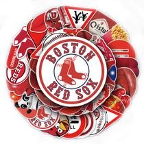 Adesivos de vinil impermeável Boston Red Sox, anime, 50 unidades