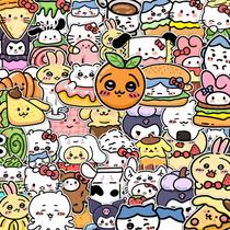 Adesivos de vinil impermeável Chiikawas, anime, 60 unidades/lote, 5-7 cm Adesivos de vinil impermeável Chiikawas, anime, 60 unidades/lote, 5-7 cm
