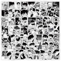 Adesivos de vinil impermeável Detectives Conans, anime, 100 unidades