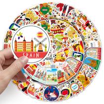 Adesivos de vinil impermeável espanhol, anime, 50 unidades/lote, 5-7 cm