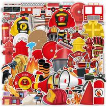 Adesivos de vinil impermeável Fire Fighting Hero 50 unidades/lote