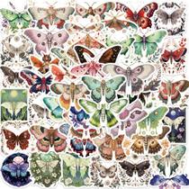 Adesivos de vinil impermeável Fluttering Moth 50 unidades/lote