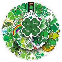 Adesivos de vinil impermeável Four Leaf Clover 50 unidades/lote