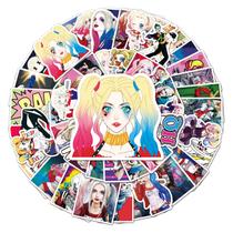 Adesivos de vinil impermeável Harleys Quinns Anime 52 unidades/pacote Adesivos de vinil impermeável Harleys Quinns Anime 52 unidades/pacote