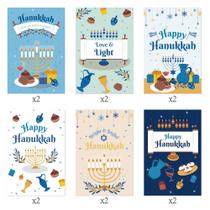 Adesivos de vinil impermeável para decoração de Hanukkah, 12 unidades Adesivos de vinil impermeável para decoração de Hanukkah, 12 unidades