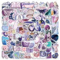 Adesivos de vinil impermeável roxo Magic Moon 100 unidades/lote Adesivos de vinil impermeável roxo Magic Moon 100 unidades/lote