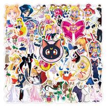 Adesivos de vinil impermeável Sailors Moons, anime, 50 unidades/lote