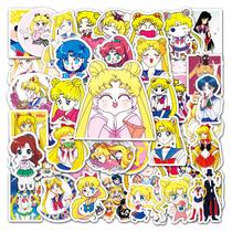 Adesivos de vinil impermeável Sailors Moons, anime, 51 unidades